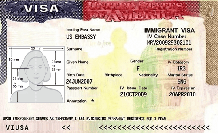 Visa to the usa