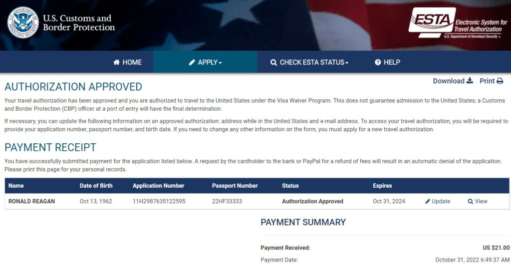 USA Visa To Enter The United States Of America