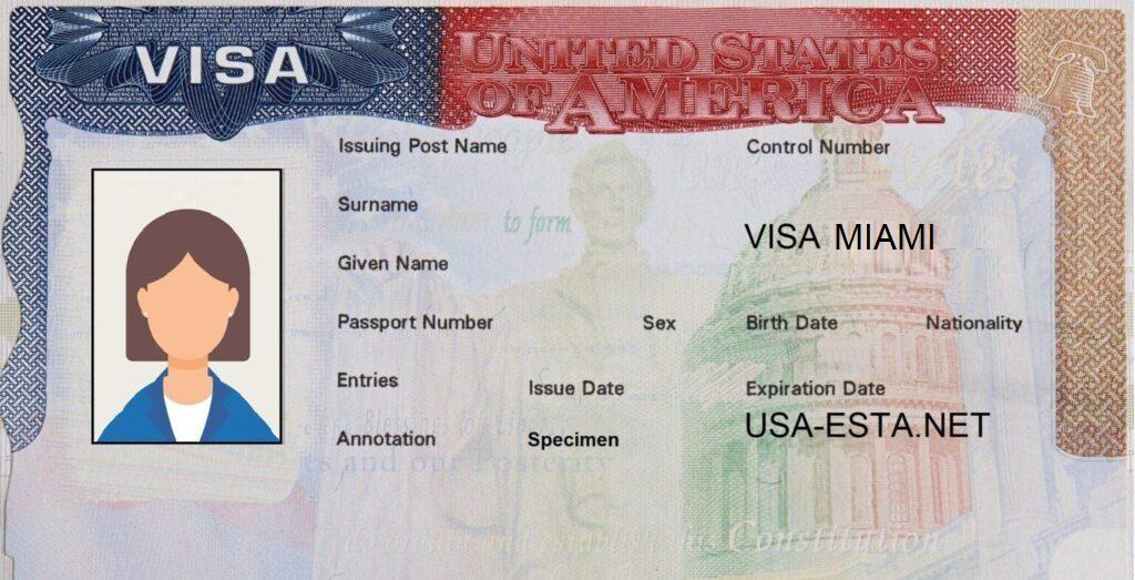 visa for Miami in the USA